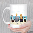Load image into Gallery viewer, Beach Sand Custom Printed Pet & Owner Coffee Mug | Alpha Paw