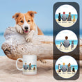 Load image into Gallery viewer, Beach Sand Custom Printed Pet & Owner Coffee Mug | Alpha Paw