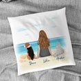 Load image into Gallery viewer, Beach Sand Personalized Pet & Owner Pillow | Alpha Paw