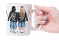 Load image into Gallery viewer, Personalized Best Friend Or Sister With Jackets Coffee Mug | Alpha Paw