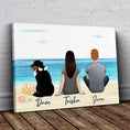 Load image into Gallery viewer, The Beach Personalzied Pet & Owner Wrapped Canvas | Alpha Paw