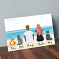 Load image into Gallery viewer, The Beach Personalzied Pet & Owner Wrapped Canvas | Alpha Paw