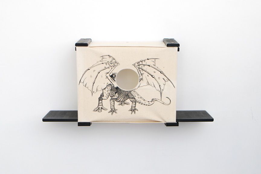 Cat Cubby for Wall - Covered Cat Bed