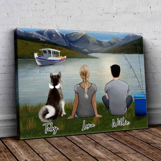 Lake & Mountain Personalized Wrapped Canvas | Alpha Paw