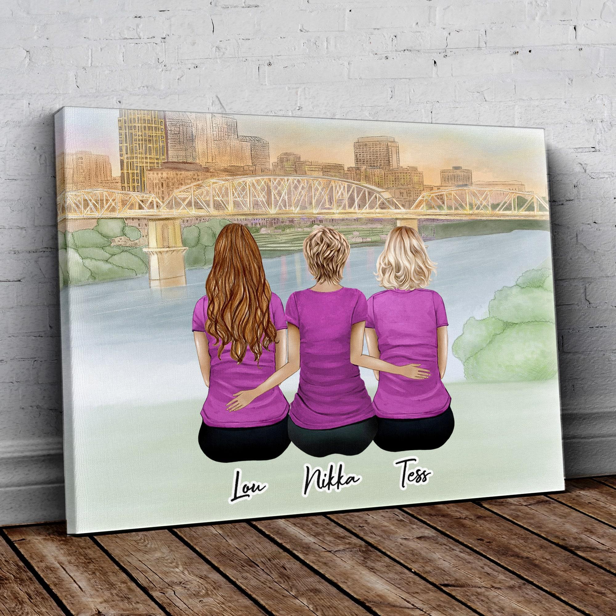 Nashville Personalized Best Friend Wrapped Canvas | Alpha Paw