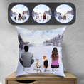 Load image into Gallery viewer, Snow Personalized Pet & Owner Pillow | Alpha Paw
